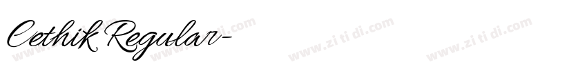 Cethik Regular字体转换
